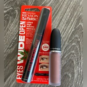 Bundle Mac Powder Kiss Liquid Lipcolour and Revlon Lifted High Volume Mascara.
